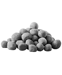 Cozito Ceramic Fire Pebble Stones, 1-2 in 48-Piece Lava Rocks for Propane Gas Fire Pits