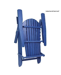 Jiallo Grand Collection Assembled Foldable Large Adirondack Chair Pine Wood