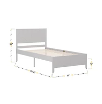 Buzz & Bloom Platform Bed Frame with Chevron Headboard and Footboard Wood Slat Foundation