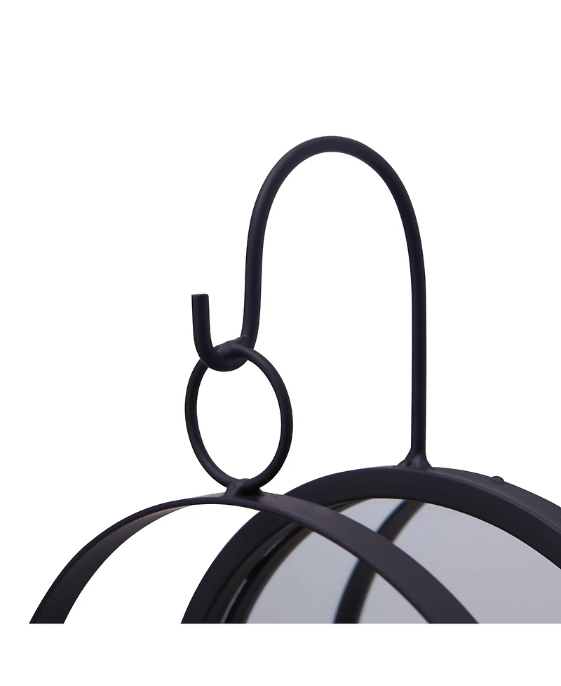 Danya B. Round Iron Pillar Candle Sconce with Mirror