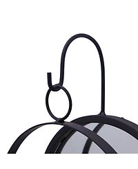 Danya B. Round Iron Pillar Candle Sconce with Mirror