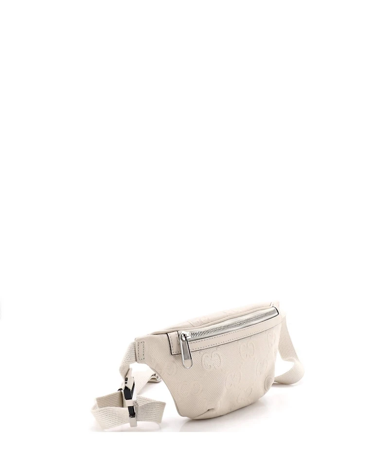 Pre-Owned Gucci Small Belt Bag Gg Embossed Perforated Leather