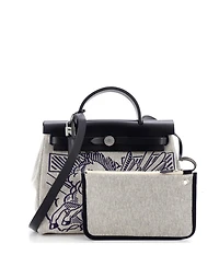 Pre-Owned HERMES 31 Herbag Zip Pegase Pop Toile and Leather