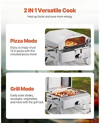 Cozito Outdoor Gas Pizza Oven, 13 inches Pizza Maker with Cordierite Stone