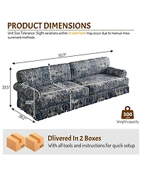 Streamdale Furniture Luxuriously Comfortable 4-Seater Cloud Couch, Fabric Sofa