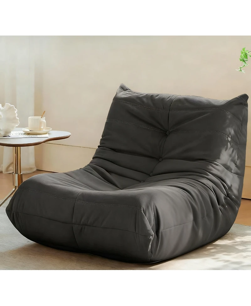 Streamdale Furniture Luxury Microfiber Accent Chair with Button-Tufted Detail