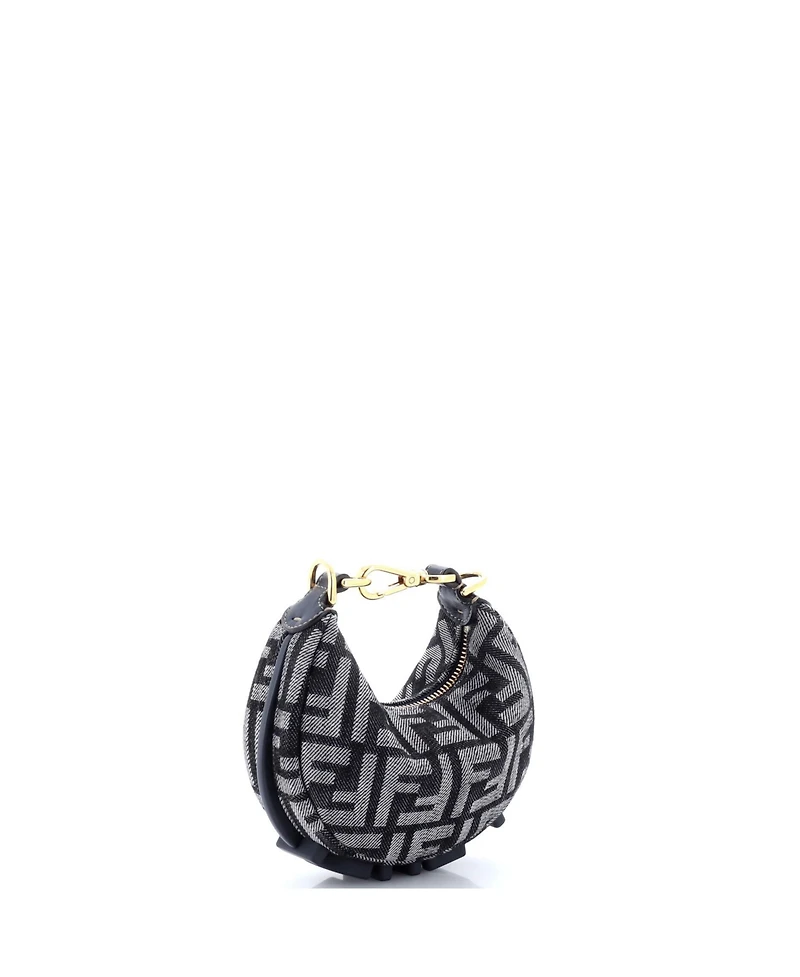 Pre-Owned Fendi Nano Fendigraphy Bag Zucca Denim