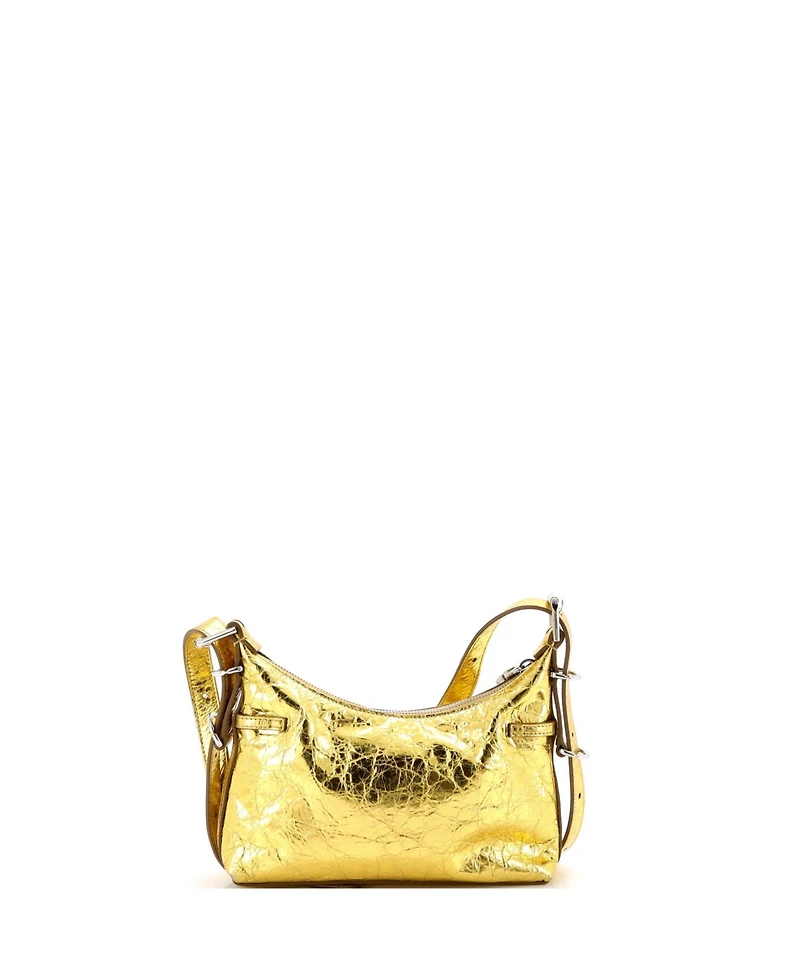 Pre-Owned Givenchy Mini Voyou Shoulder Bag Metallic Leather