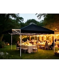 gaomon 10x20 ft Pop Up Canopy Tent, Portable Instant Shelter with 8x8 ft Cover, for Patio, Garden, Beach