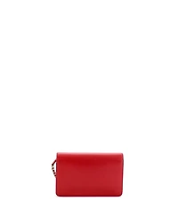 Pre-Owned Prada Chain Wallet Crossbody Saffiano Leather