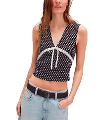 Free People Women's Good Graces V-Neck Cropped Tank Top
