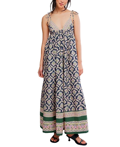 Free People Women's Sorrento Stroll Printed Sleeveless Cotton Dress