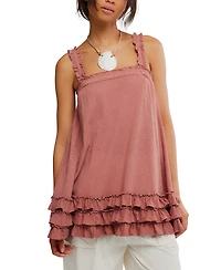 Free People Women's Cotton-Blend Spring Tide Tunic Top