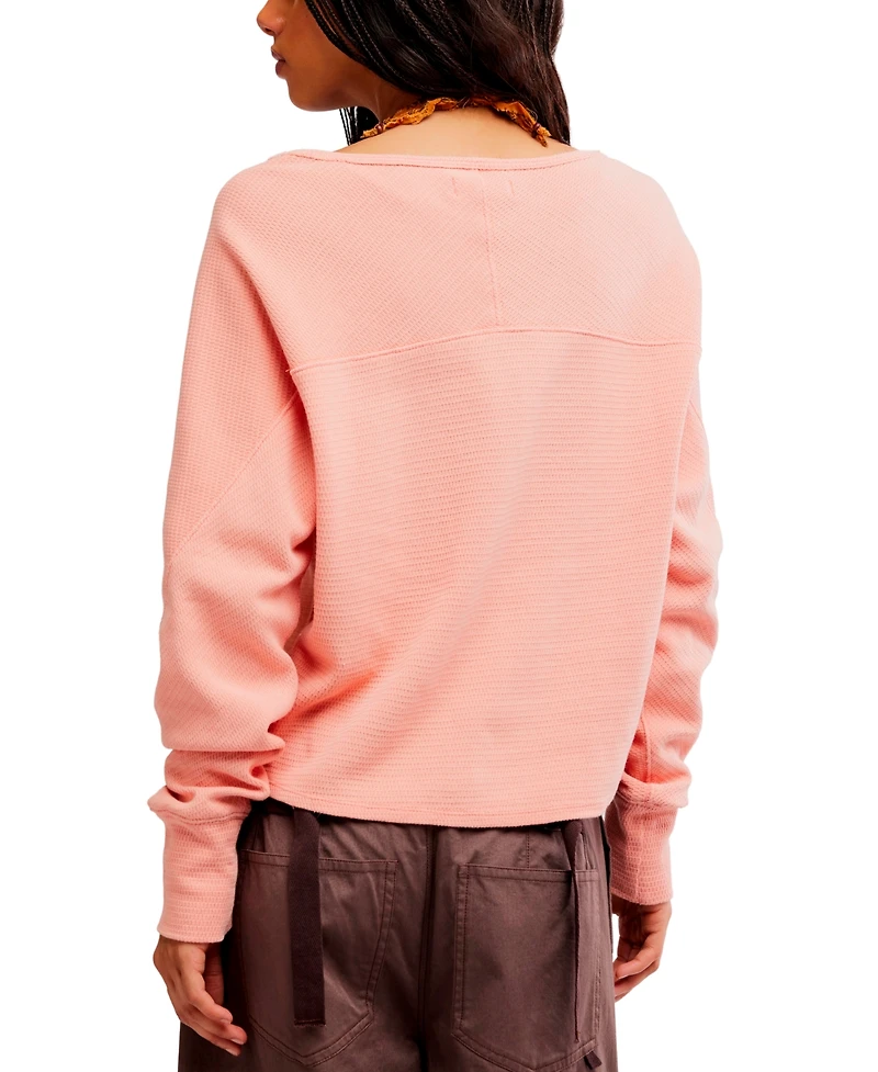 Free People Women's Jess Asymmetric Long Sleeve Top