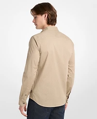 Michael Kors Men's Polka Dot Cotton Long-Sleeve Shirt