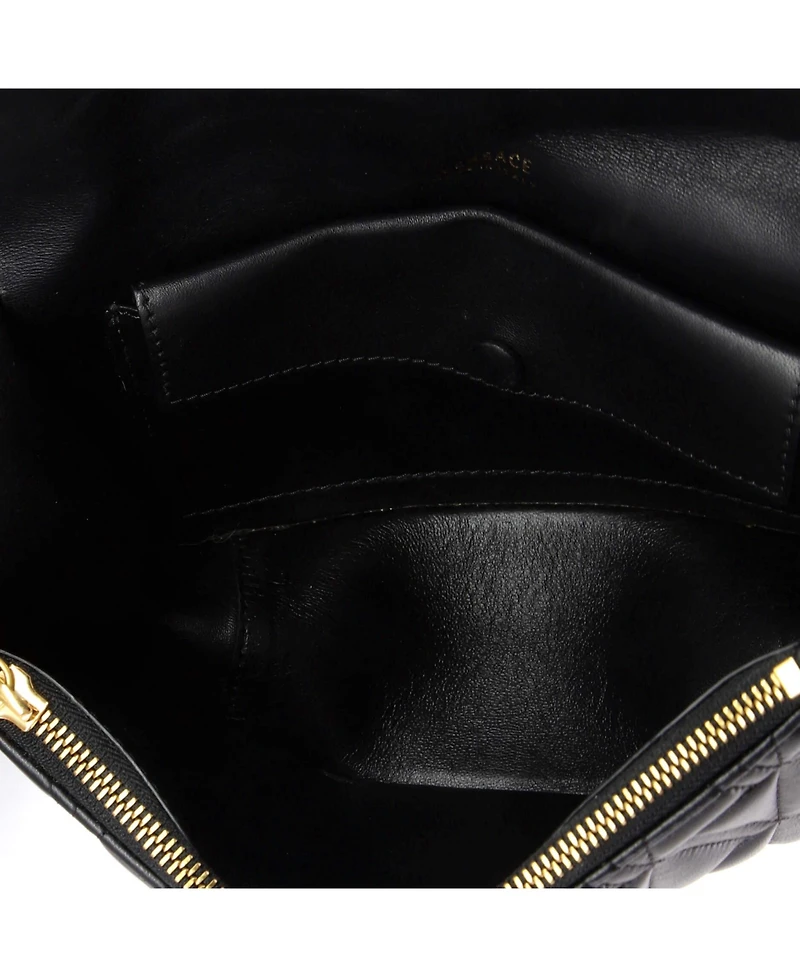 Pre-Owned Versace Small Virtus Flap Shoulder Bag Quilted Leather