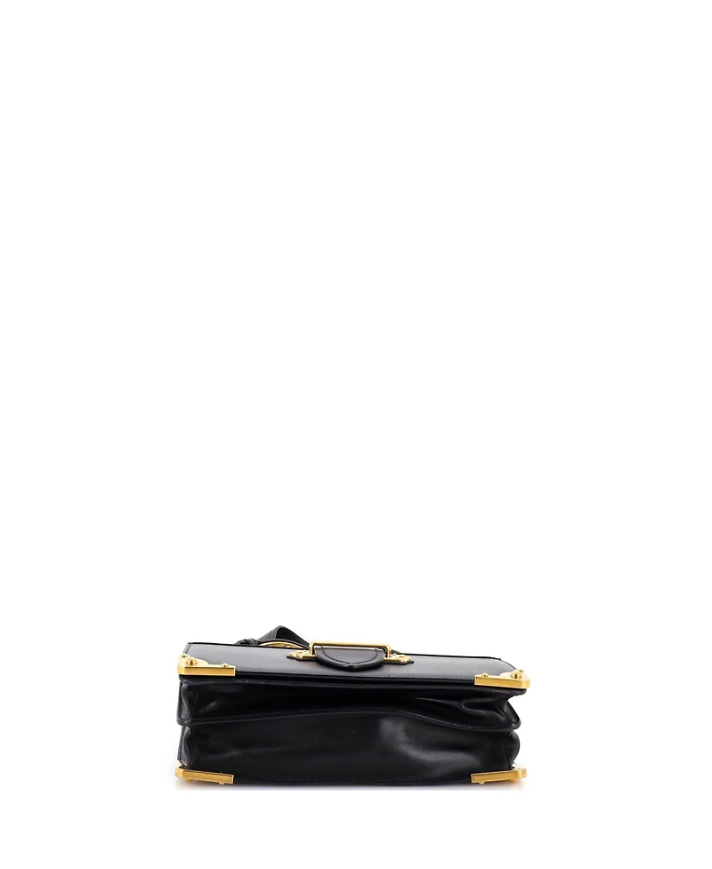 Pre-Owned Prada Large Cahier Crossbody Bag Leather and Saffiano Leather