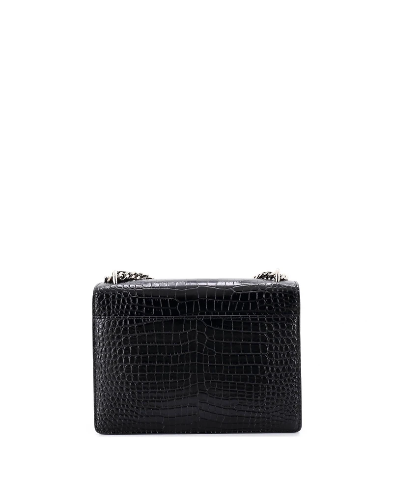 Pre-Owned Saint Laurent Medium Sunset Crossbody Bag Embossed Leather
