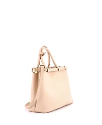 Pre-Owned Prada Medium Double Buckle Belt Tote Bag Leather