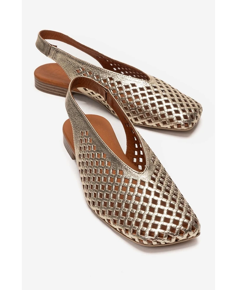 Forever & Always Shoes Women's Delizia Leather Slingback Shoe