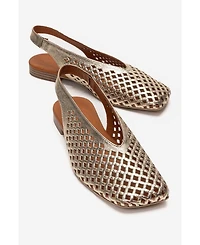 Forever & Always Shoes Women's Delizia Leather Slingback Shoe