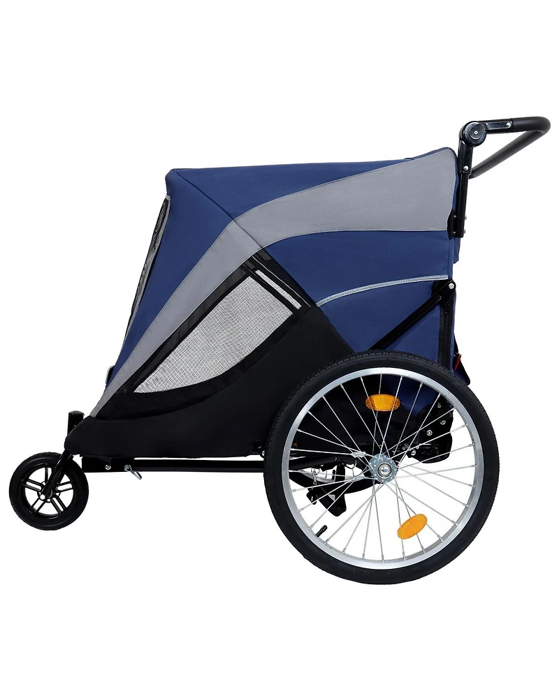 Streamdale Furniture 2-in-1 Pet Bike Trailer and Stroller - Holds Up to 100 lbs