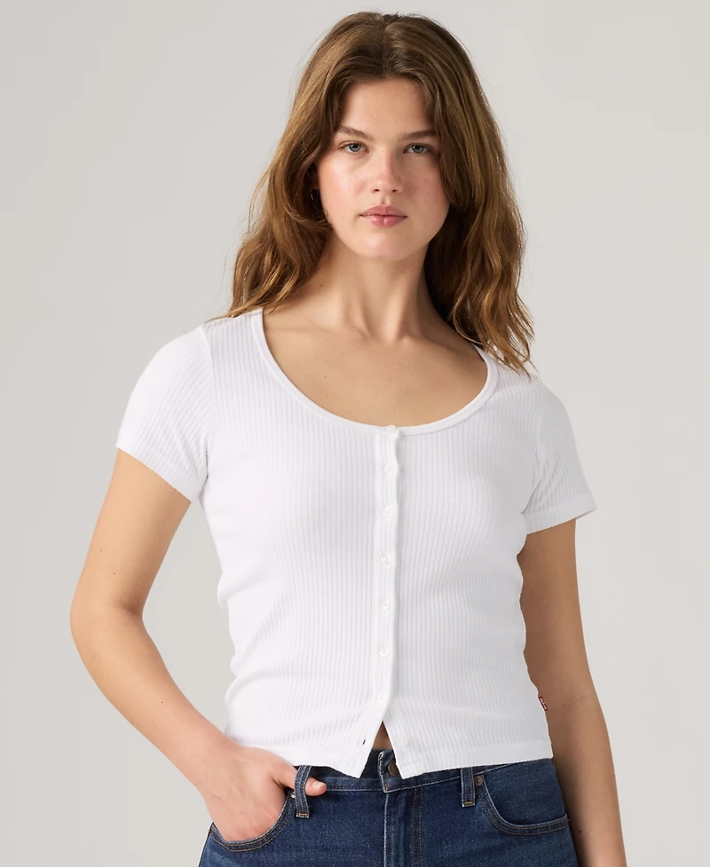 Levi's Women's Austen Button-Up Short-Sleeve Top