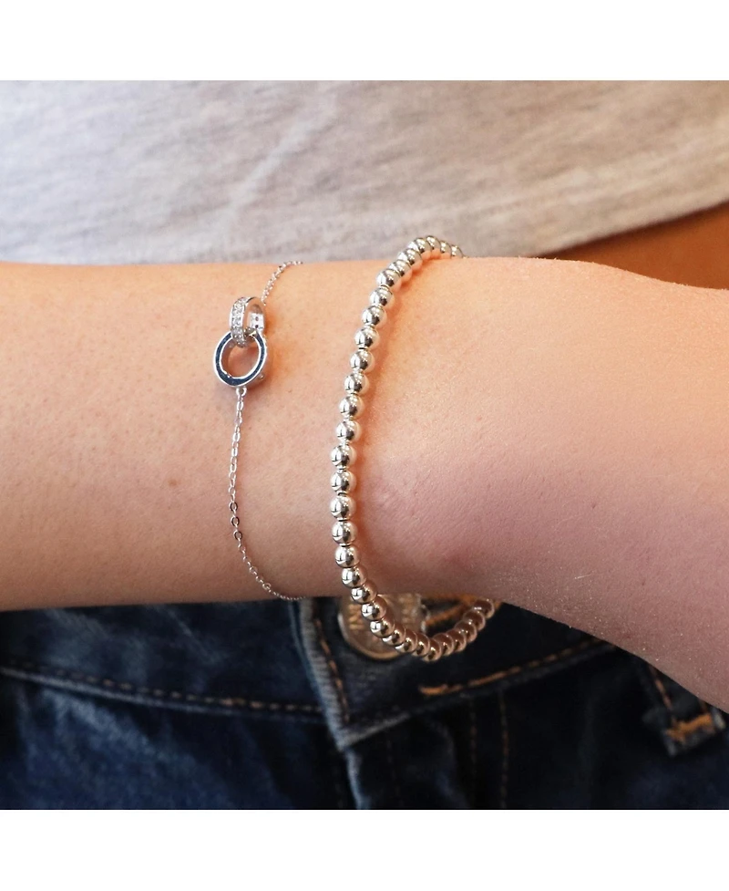 The Lovery Ball Bead Stretch Bracelet Sterling Silver