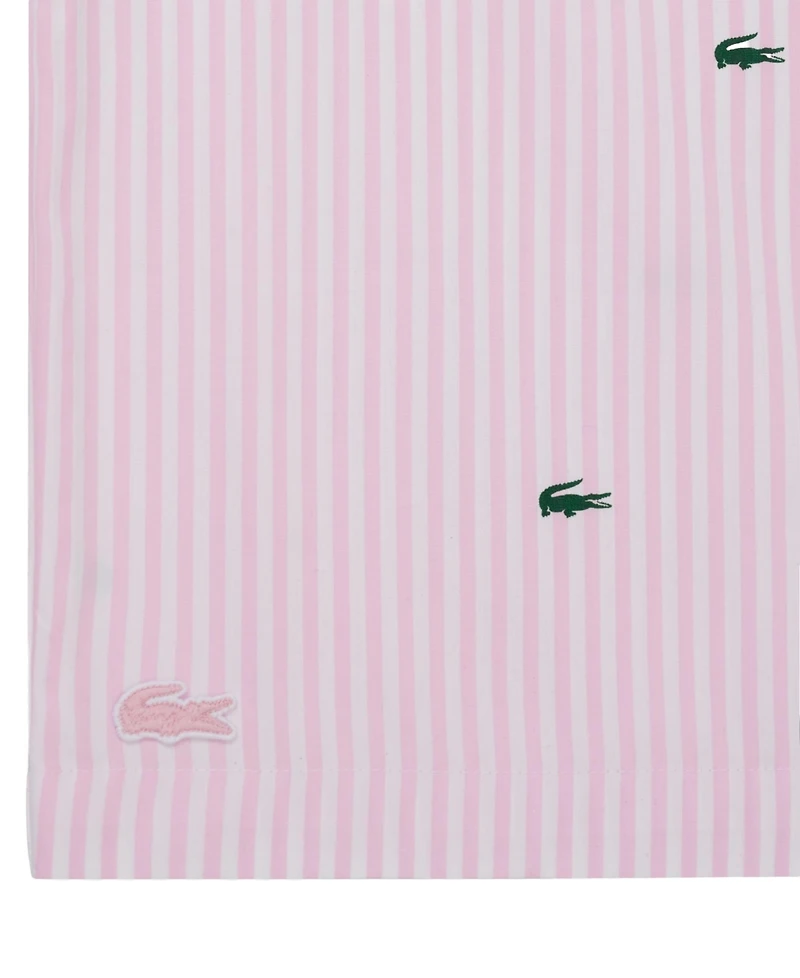Lacoste Men's Striped Short-Sleeve Shirt and Pajama Shorts, 2-Piece Set