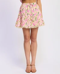 En Saison Women's Arya Tie Waist Mini Skirt