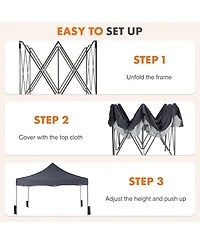 Yiortwo 10x10 Pop Up Canopy Tent Outdoor Instant Shade Portable Shelter