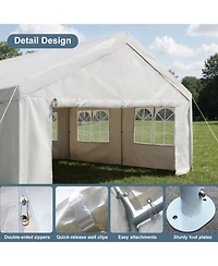 Streamdale Furniture 10'x20' Carport Canopy Tent with Removable Sidewalls