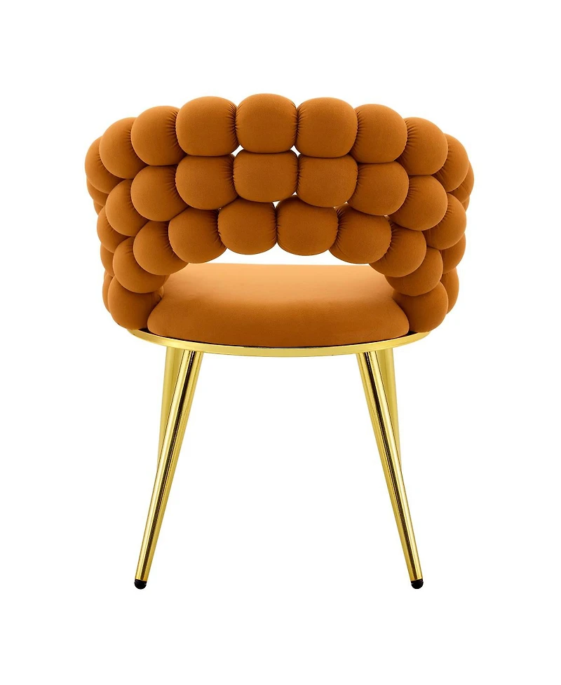 Streamdale Furniture Set of 2 Velvet Bubble Chairs with Legs, Modern Accent Chairs