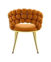 Streamdale Furniture Set of 2 Velvet Bubble Chairs with Legs, Modern Accent Chairs