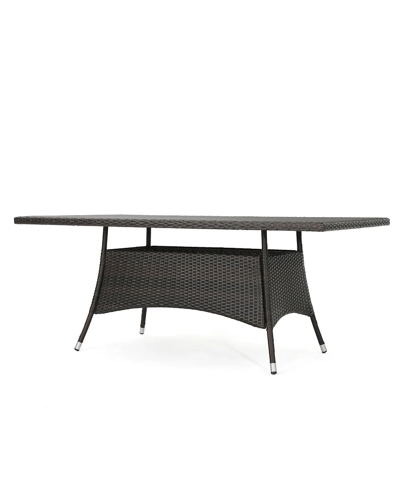 Streamdale Furniture Rectangular Polyethylene Wicker Outdoor Dining Table