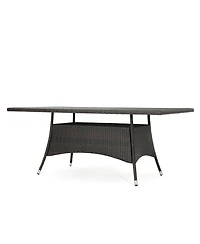 Streamdale Furniture Rectangular Polyethylene Wicker Outdoor Dining Table