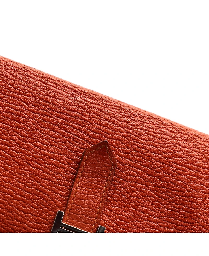Pre-Owned HERMES Long Bearn Wallet Chevre Mysore