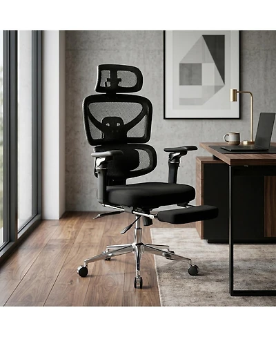 Streamdale Furniture Ergonomic Office Chair Massage Lumbar, 4D Headrest, 6D Armrests