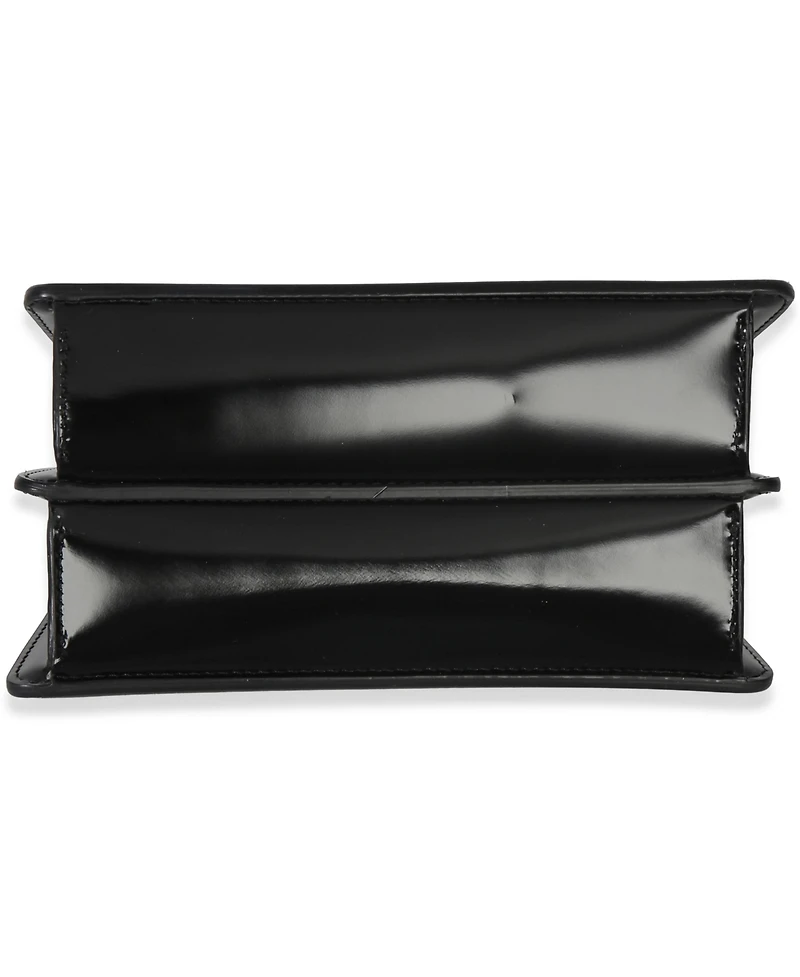 Pre-Owned Fendi Black Patent Petite Peekaboo Cut Chain Shoulder Bag