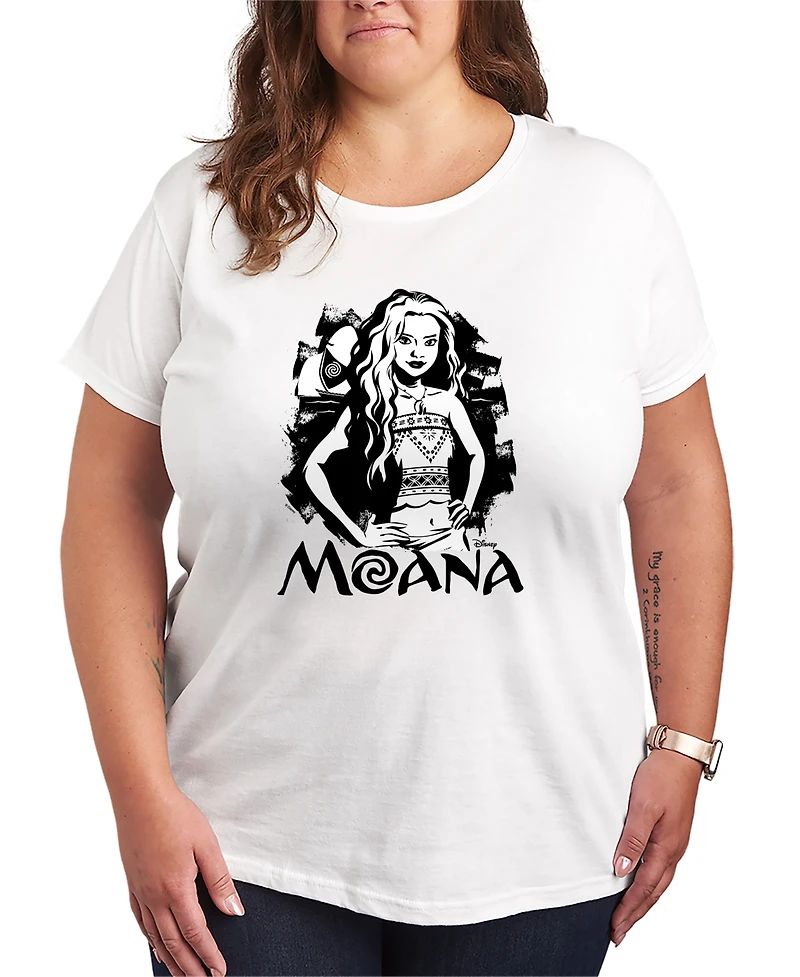 Hybrid Apparel Plus Moana Ink Splatter Graphic T-Shirt