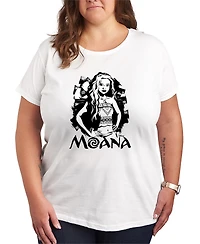 Hybrid Apparel Plus Moana Ink Splatter Graphic T-Shirt