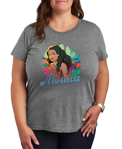 Hybrid Apparel Plus Moana Floral Short-Sleeve T-Shirt