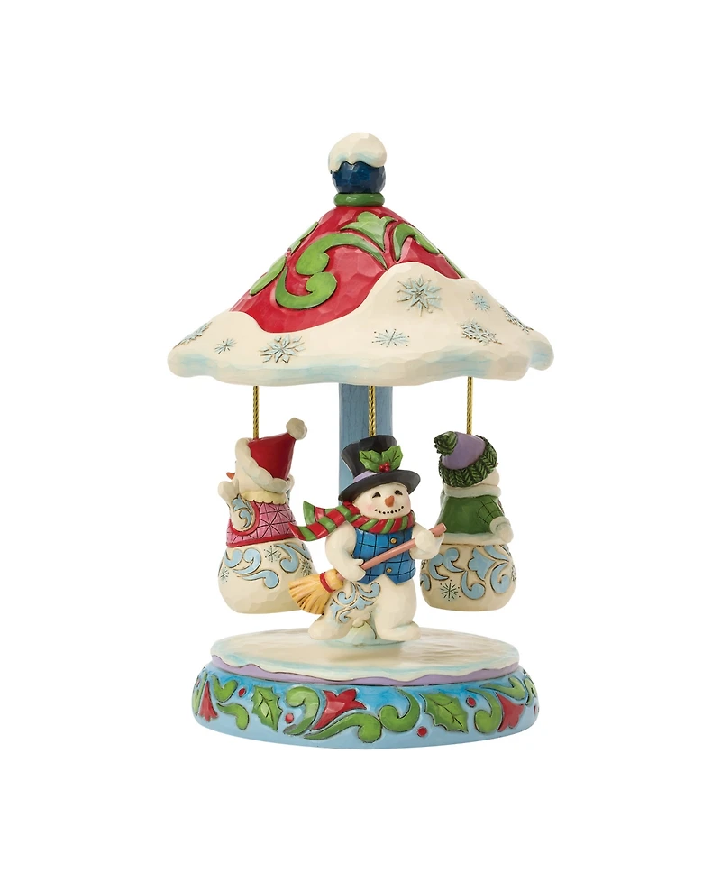 Jim Shore Heartwood Creek Fig Rotating Snowman Carousel