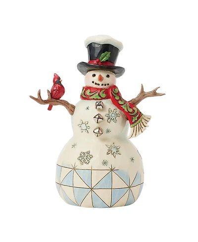 Jim Shore Heartwood Creek Snowman with Cardinal Figurine