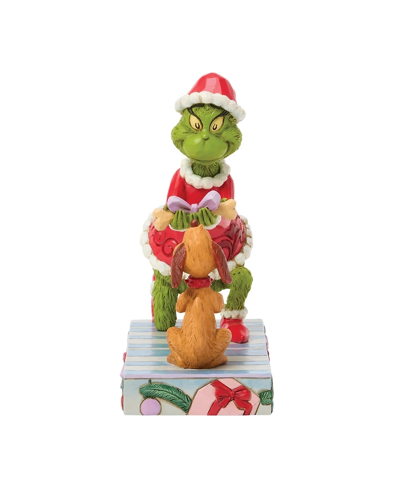 Jim Shore Grinch Fig Grinch Giving Max a Gift