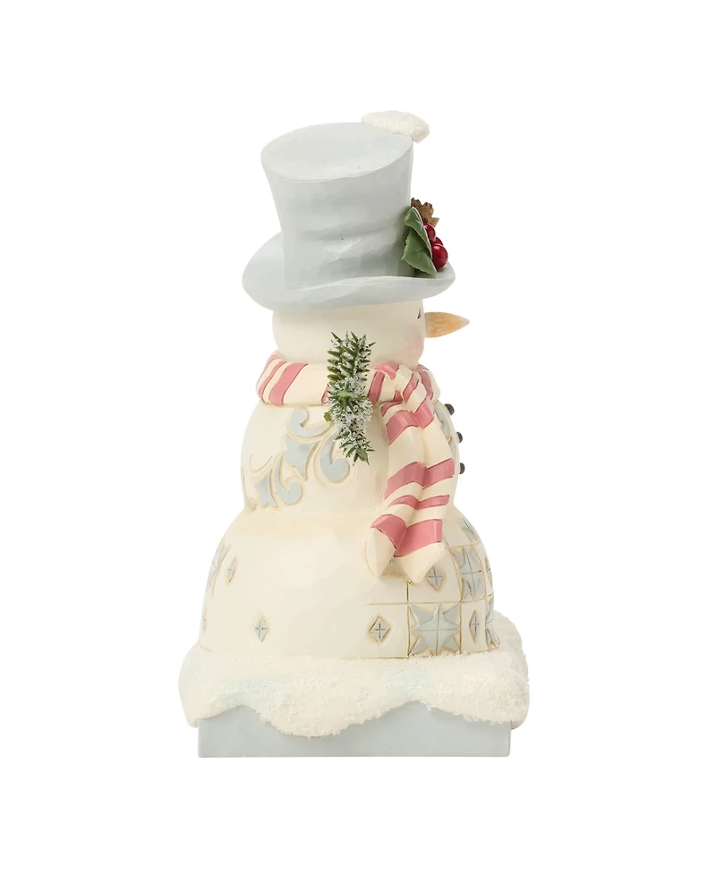 Jim Shore Heartwood Creek Fig Woodland Snowman with Top Hat