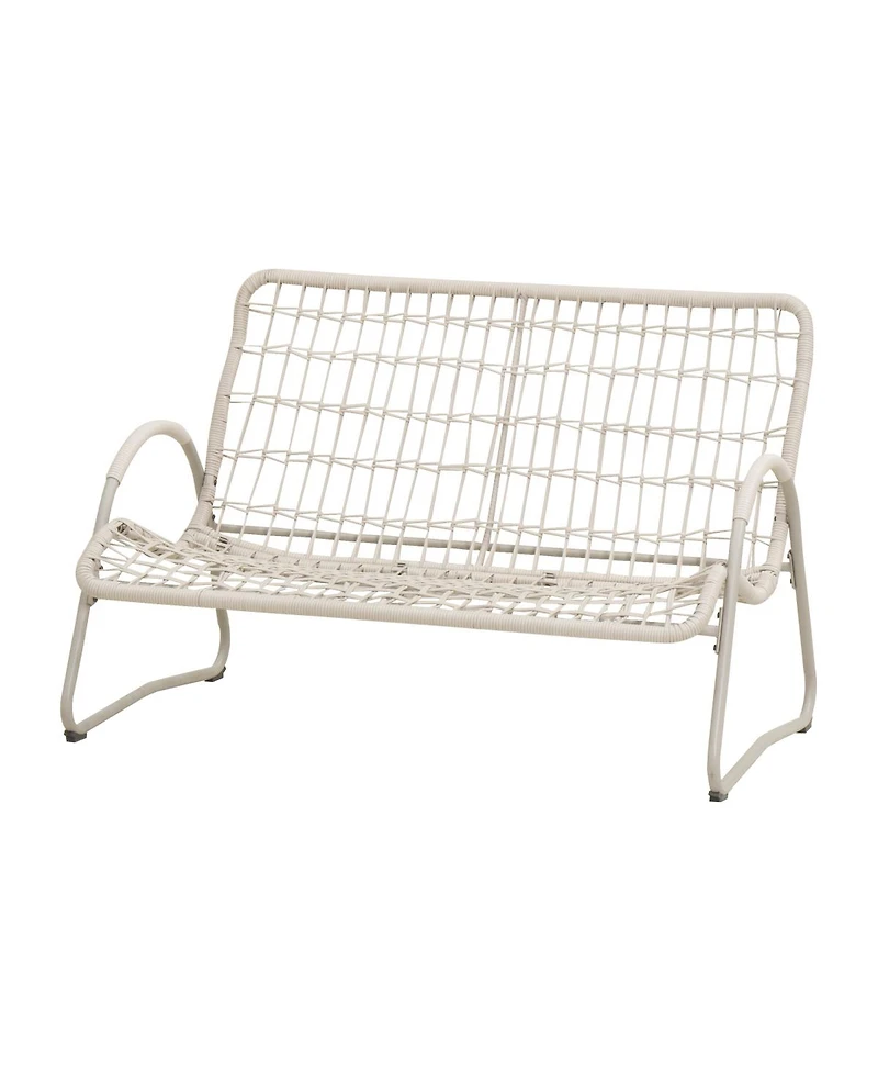Streamdale Furniture Premium Outdoor Pe Rattan Double Chair with Metal Frame
