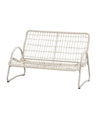 Streamdale Furniture Premium Outdoor Pe Rattan Double Chair with Metal Frame