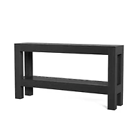 Slickblue 2-Tier Entryway Console Table Farmhouse Style Sofa Table with Storage Shelves