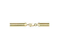 Sterling Silver 14K Gold Plated Omega Bracelet-Unisex